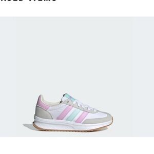 NWT Adidas Run 70s 2.0 J size 6 Kids Retro Shoes size 7.5 Women white pink